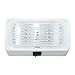 Leisure LED RV Exterior Porch Utility Light with Switch - 12v 280 Lumen Lighting Fixture. Replacement Lighting for RVs, Trailers, Campers, 5th Wheels. White Base, Clear and Amber Lens (White, 2-Pack)