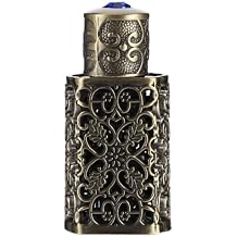 Beaupretty Vintage Perfume Bottle 3ml Empty Perfume Bottles - Refillable Fragrance Organizer - Decorative Glass Container for Essential Oil Liquids