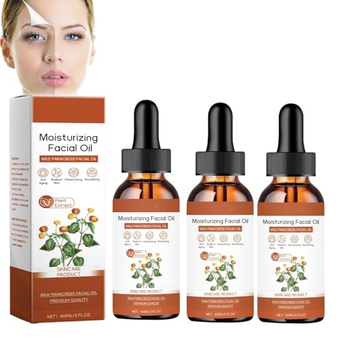 MFDZ Aceite Facial de paracress 100% orgánico, Aceite Esencial hidratante antienvejecimiento, suero Facial orgánico, para reducción de Arrugas, hidratación y Brillo de la Piel,3PCS