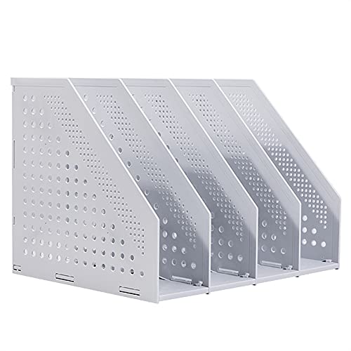 Porte-revues pliable à 4 compartiments pour bureau et rangement de documents