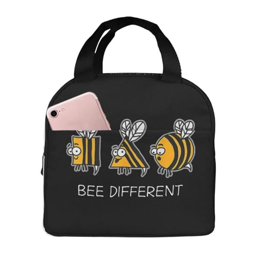 ASDCTYTKO Bolsa térmica aislante de diferentes patrones de abeja para mujeres Portátil refrigerador térmico Caja de comida aislante para picnic Bolsas de comida de viaje Regalo de festival