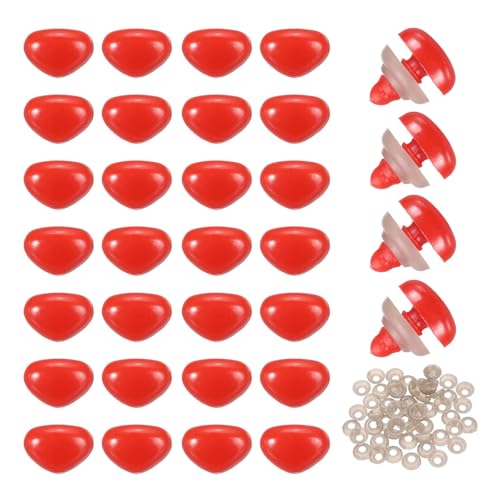 MECCANIXITY 12mm Large Plastic Triangle Safety Noses Red 50Set