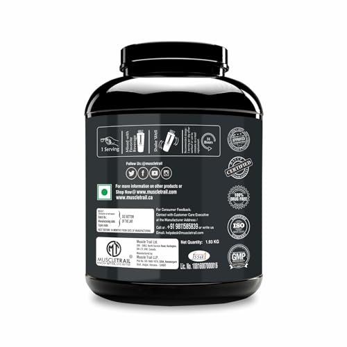 Image of MuscleTrail Performance Series Whey Protein | 24g Protein, 5g BCAA, 4g Glutamine | 55 servings (1.92Kg, Kaju Pista Badam)