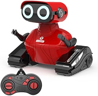 GILOBABY Remote Control Robot Toys, 2.4GHz RC Robots for Kids with Flexible Head & Arms, Dance Moves, Music and LED Eyes, Birthday Gifts for Children Boys Girls Age 4-7