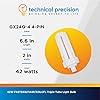 Technical Precision 42Watt CFL Triple Tube Light Bulb Replacement for GE General Electric G.E F42TBX827A4P/EOL Warm White 2700K PLT Bulb - GX24Q-4 4 Pin CFL Bulb - 1 Pack