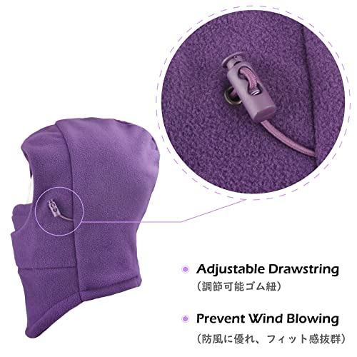 Image of TRIWONDER Kids Winter Hats Balaclava Ski Mask for Boys Girls Toddlers Windproof Adjustable Cold Weather Face Mask Neck Warmer