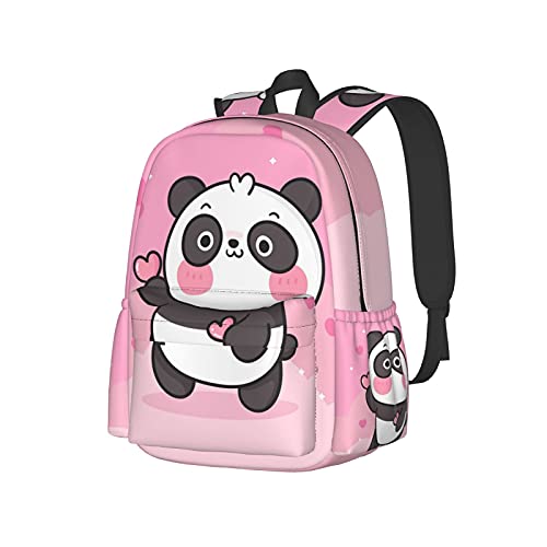 Sac à dos école panda mignon avec compartiment ordinateur portable 17 pouces