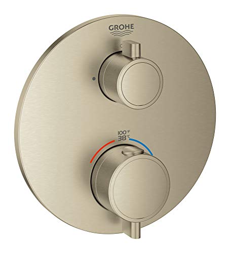 40% Off Discount GROHE 24133EN0 Grohtherm Dual Function 2-Handle Thermostatic Trim, Brushed Nickel InfinityFinish 40% Off Discount GROHE 24133EN0 Grohtherm Dual Function 2-Handle Thermostatic Trim, Brushed Nickel InfinityFinish