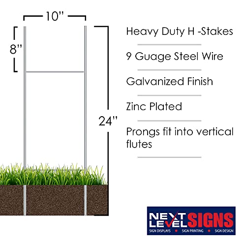 Next Level Signs | Open House Yard Signs | Double Sided 24 W X 18 H Inches | Metal Ground Step H-Stake 24" X 10" | Highly Visible Weatherproof Uv Resistant Ink Corrugated Plastic Lawn Signs Outdoor New Business Open House Signage | Made In The Usa (Pack Of 3) #TOP5