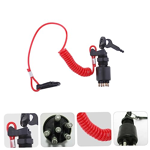 Llave de Encendido Marina con Interruptor de Arranque y Cordón de Seguridad para Barcos 3