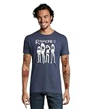 Diseño exclusivo Ramones: Camiseta con estampado de la icónica banda de punk rock Ramones, con diseño distintivo y original que destaca entre las camisetas musicales convencionales