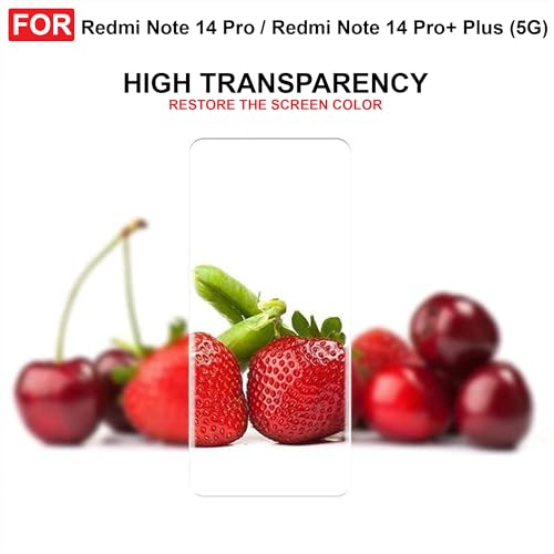 Image of CEDO Redmi Note 14 Pro /Redmi Note 14 Pro+ Plus (5G) UV Tempered Glass | Screen Protector Full HD Quality UV Tempered Glass Edge to Edge Screen Coverage with Easy Installation Kit (Transparent)