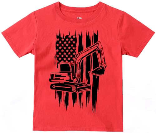 Boys Girls 4th of July Shirts American Flag Patriotic Independence Day T-Shirts Kids Tees Short Sleeve Tops 3-10T