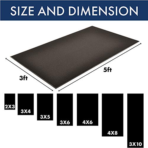 Notrax 141 Ovation™ Entrance Mat, For Home Or Office, 3' X 5' Black #TOP1
