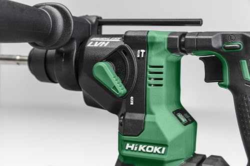 Hikoki Martello Perforatore A Batteria - 18V, 1,3 Joule - Sds-Plus, Motore Brushless, Tecnologia Anti-Vibrazione, Con Impugnatura Aggiuntiva E Valigetta - Ideale Per Calcestruzzo, Legno E Acciaio - 5