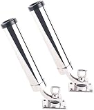 360° Adjustable Fishing Rod Holder Boat Stainless Steel Rod Holder Deck Mount Rectangular Base for M