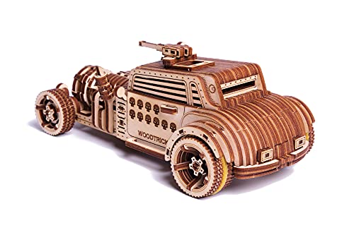 Wood Trick Apocalyptic Car 3D Wooden Puzzles for Adults and Kids to Build - Rides up to 26 feet - Wooden Model Car Kits to Build for Adults - Image 6