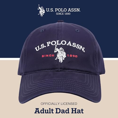 Image of U.S. Polo ASSN. Unisex Adult Baseball Cap, 100% Cotton Adjustable Dad Hat for Men and Women, Since 1890 and Horse Logo