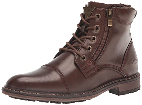 Guess Men's SAMWELL Ankle Boot, Brown, 11