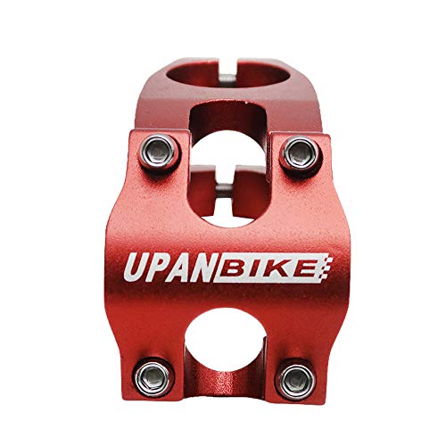 UPANBIKE 31.8mm Bike Stem Aluminum Alloy 50mm Length Bicycle Handlebar stem for Mountain Bike Road Bike Fixed Gear Bike(Red) - Image 3