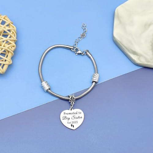 DlaeKua Sister Gifts for Sister Gifts Bracelet Sister to Be 2025 Promoted to Sister Gifts Jewelry Pregnancy Announcement Gift for Sister First Time Sister Gift4