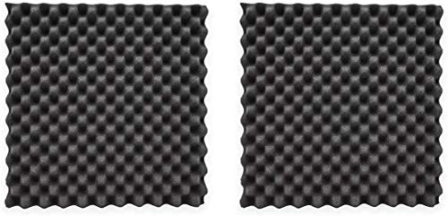 Noppenschaum anthrazit 2 Stück 100 x 100 x 4cm zur Schalldämmung und Akustik Optimierung