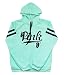 Womens Chic Drawstring Long Sleeve Hooded Sweatshirt Green Small / US0-2