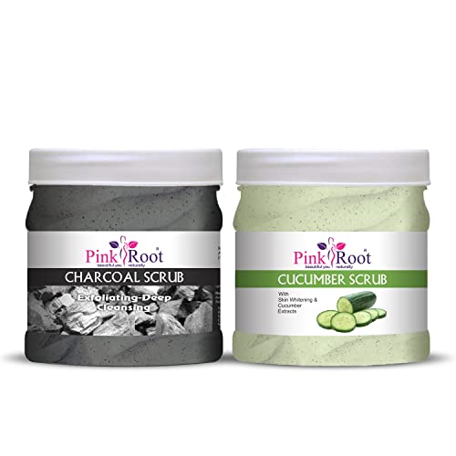 Image of Pink Root Cucumber Scrub 500gm With Charcoal Scrub 500gm