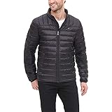 Tommy Hilfiger Men Packable Down Puffer Jacket, Black, Large