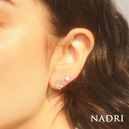 Nadri Stud Earrings for Women - Dazzling Stud Earrings, Emerald Earrings, Cubic Zirconia Earrings for Women, Bridal Proposal Box, Bridal Earrings2