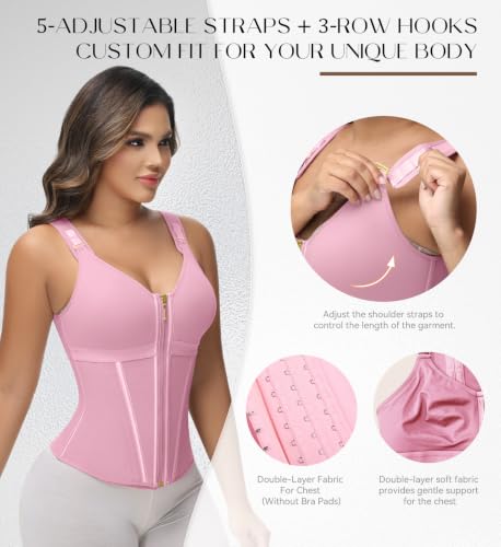 Image of SHAPSHE Waist Trainer Corset for Women Tummy Control Body Shaper with Bra