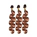 YOUNGHANN Brown Bundles Human Hair Ombre Body Wave Human Hair Bundles 26 28 30 Inch Two Tone Chocolate And Brown Bundles 8A Grade Brown Body Wave Bundles Weave Extensions Hair For Women