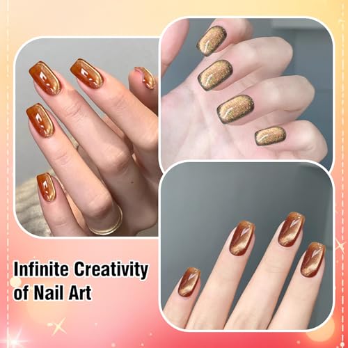 Kit 6 esmaltes gel Cat Eye 12ml con palo magnético miniatura 6