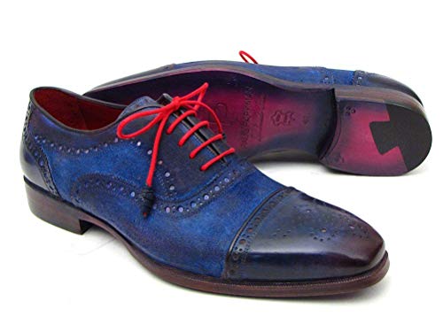 Chaussures Oxford Captoe en daim bleu Paul Parkman, l'excellence artisanale en 42 2/3 - 2
