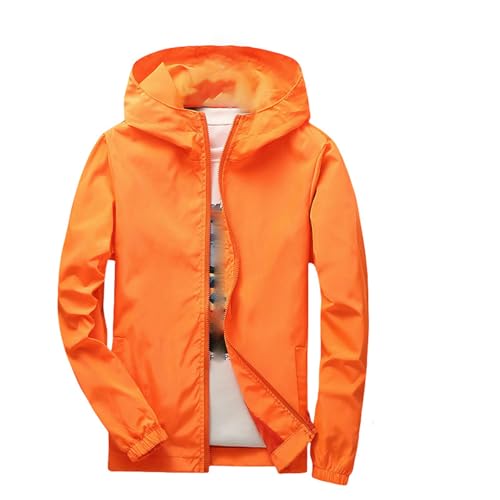 Veste de loisirs pour homme orange XL veste de mi-saison confortable