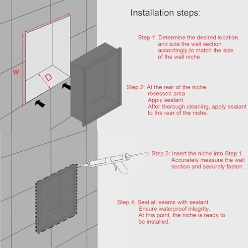 Nizer peu encombrant étagère de salle de bain grise en acier inoxydable durable
