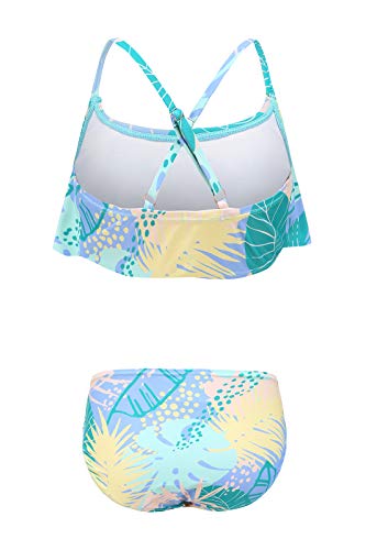 Image of Girls Two Piece Swimsuits Rainbow Bikini Sets Adjustable Strap Bathing Suits