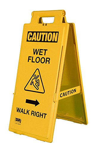 Cône de 63,5 cm Cortina Lamba 03-600-35 jaune Wet Floor Walk Droite Gauche
