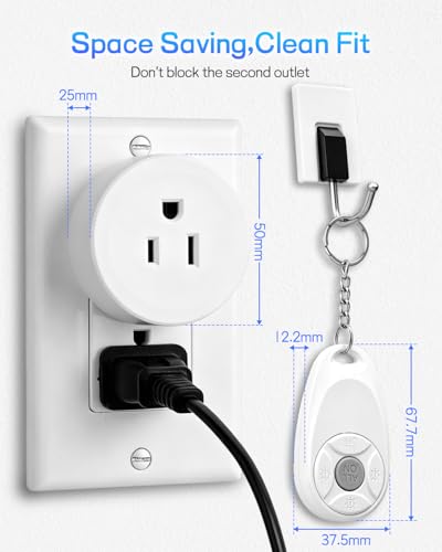 Image of Remote Control Outlet,Greencycle Remote Light Switch and 4 Plugs,Wireless Light Switch,500ft Range,No Wiring Needed,15A /1875W for Household Appliances,FCC Certified,White