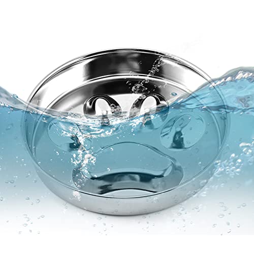 Slow Feeder Dog Bowl Basic, Premium 304 Stainless Steel, 25Oz Water Capacity, Pet Cat Food Bowls For Small & Medium Sized Dogs #TOP5