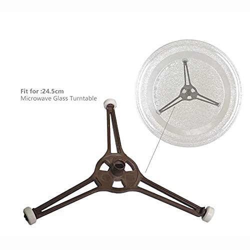 9.6" Microwave Turntable Holder Roller Rotating Ring Tripod Arm Glass Play Tray Roller Guide Stand Holder Microwave Oven Glass Flat Turntable Plate Holder #TOP4