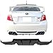 Rear Bumper Lip Diffuser Compatible with 2011-2014 Subaru Impreza 4 Door Sedan, Unpainted Black ABS Lower Air Flow Diffuser Splitter by IKON MOTORSPORTS, 2012 2013