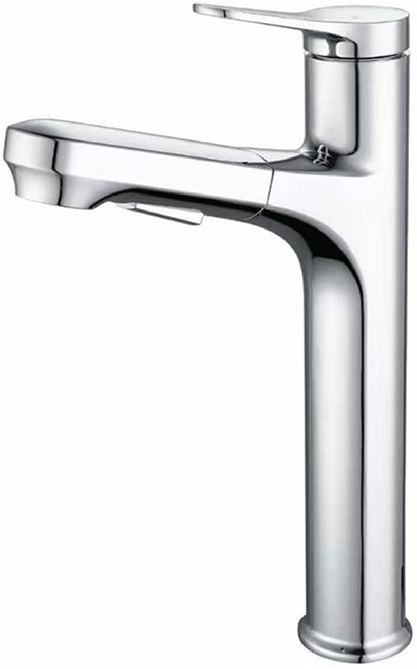Wasserhahn Bad für Waschbecken Wasserhahn Bad Waschtischarmatur Ausziehbar Hoch Badarmaturen Mischbatterie Waschtischmischer Armatur mit Handbrause 2 Strahlarten Dusche Waschbecken Wasserhahn Chrom