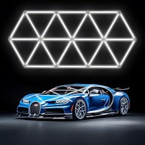 Hexagon Garage Led Lights, 26-Pack Shop Lights 6500K 21060LM 156W DIY Lighting Kits, LED Ceiling Lights for Garage Gym Workshop Car Detailing, 78in*35in