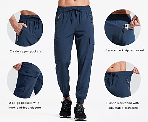 Libin Men's Lightweight Joggers Quick Dry Cargo Hiking Pants Track Running Workout Athletic Travel Golf Casual Outdoor Pants, Navy Xxl #TOP2