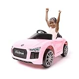 ATAA Dream - Rosa - Coche eléctrico para niños batería 6v con Mando Control Remoto para Padres