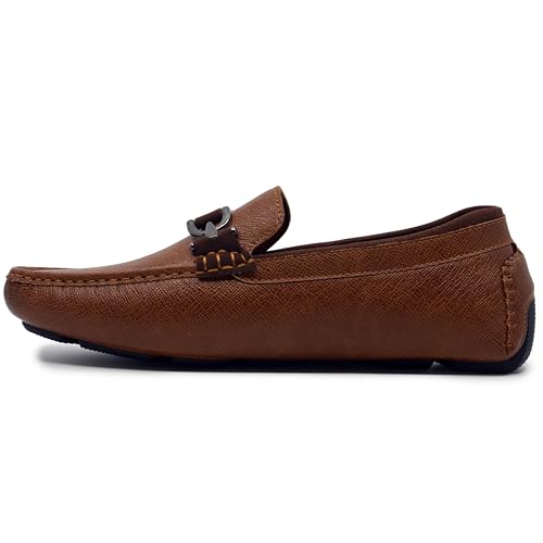 AKADEMIKS Men's Buckle & Bit Loafers Driving Moccasins with Memory Foam Comfort3
