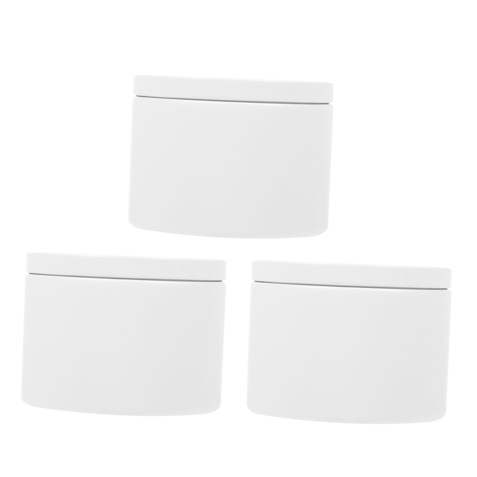 HOMSFOU 3pcs Candle Empty Iron Candle Holders Containers for Home Decor Weddings Parties Tealights