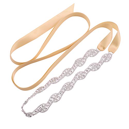 Bridal Belt Wedding Sash Belt with Crystal Rhinestones for Wedding Dress Bride Bridesmaid Gown