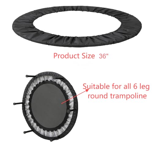 Gulujoy Mini Trampoline Spring Cover 36 IncH Replacement Safety Pad for 6 Holes Round Trampoline Tear-Resistant Oxford Cloth Easy to Install (Pink)